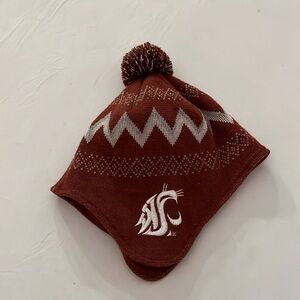 WSU Washington State University Cougars Vintage? kids Trapper Style Hat Sz 8-20